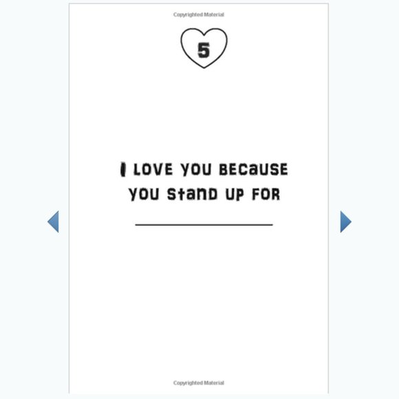 I Love You Because Fill in the Blank V-Day Book - Picture 2 of 4